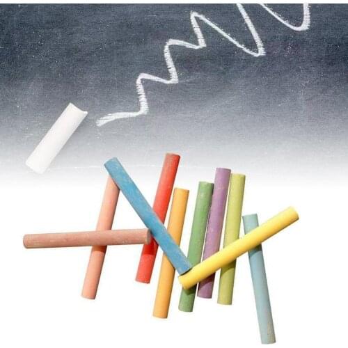 12 Sticks Dustless Drawing Chalk School Office Supplies with Chalkboard Eraser Suitable for use in the classroom office