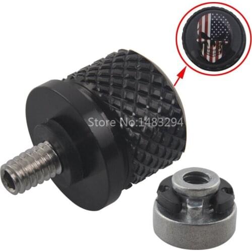 Mini Skull Seat Bolt Tab Screw Mount Knob Cover Fit For Harley Dyna Street Bob 96-17 Universal New