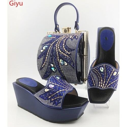 Doershow Italian Shoe and Bag Set fashion Women Shoes and Bag Set In Italy 2020 Color Italian Shoes with Matching Bags! SES1-6