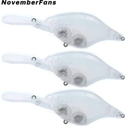 NovemberFans 5pcs/lot 11.5cm 19.4g Deep Water Crank Bait Unpainted DIY Lures Perfect Fishing Wobblers Bass Trout Pike Tackle