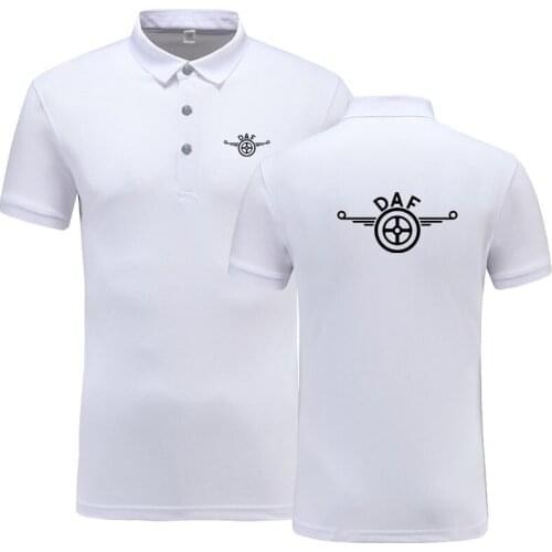 New Arrival Brand Clothing Men logo Polo Shirt Casual Male DAF Polo Shirt Short Sleeve Polo Shirt