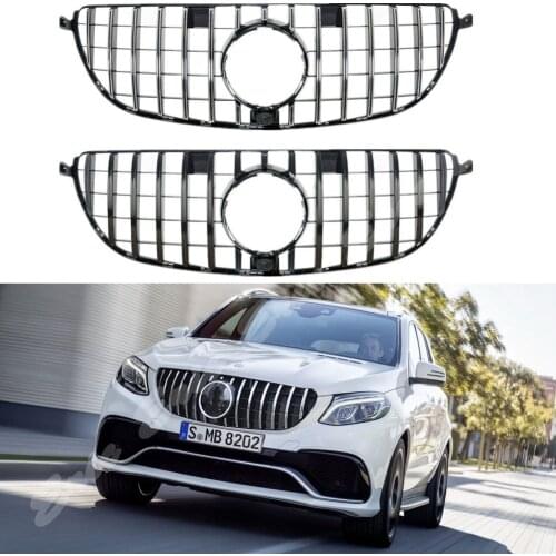 Front Racing Facelift Bumper Grille Upper Grill Cover For Mercedes-Benz W166 GLE63 AMG 2015 2016 2017 2018 2019