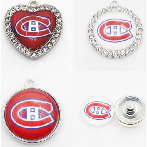 Ice Hockey Sport Montreal Charms Canadiens Dangle Charms Mix Style DIY Pendant Bracelet Necklace Earrings Jewelry Accessories