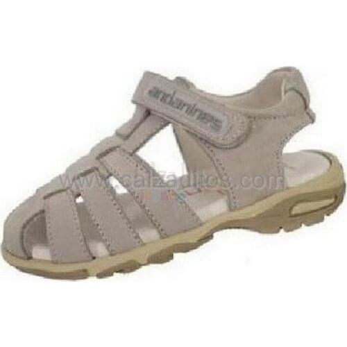 Gray sandals nubuck boots for child, Andanines