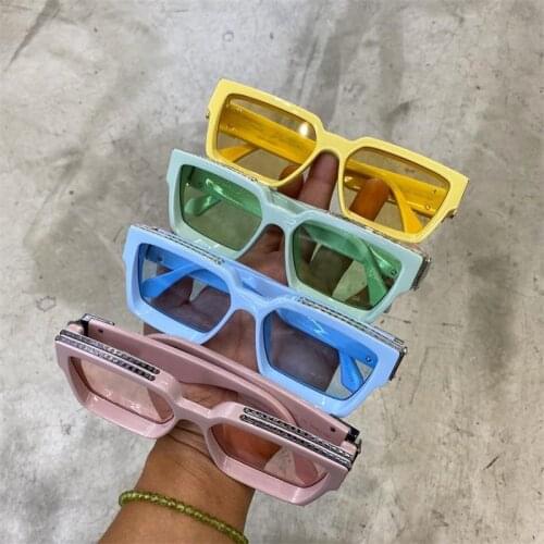 Oversized Square Sunglasses Women Men Pink Green Fashion Shades Designer Luxury Eyewear Dropshipping Glasses Oculos Gafas