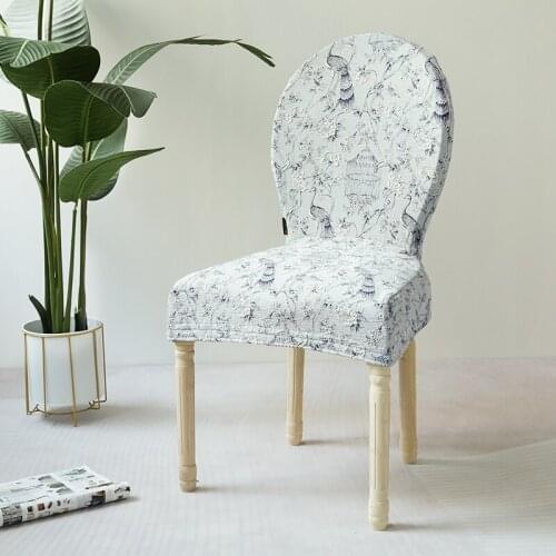 Elastic Office Chair Cover Non-slip Printing Chair Cover Home Dining Chair Stool Cover Chinese Style Neo-classical 4 Seasons