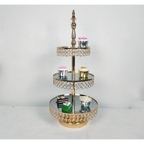 1pcs gold electroplate Cupcake Display Stand Dessert Wedding Birthday Party Des
