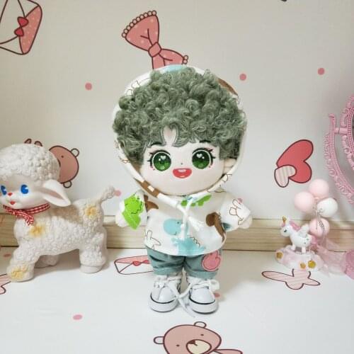 20cm Baby Doll Plush Dolls Clothes dinosaur Sweater one-piece garment hat Dolls Accessories for Korea Kpop EXO Idol Dolls