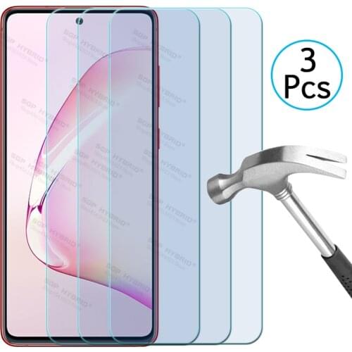 3Pcs Tempered Glass For Samsung Galaxy Note10 Note 10 S10 lite 10lite S10lite Protection Film HD Shield Sklo Light Full Cover