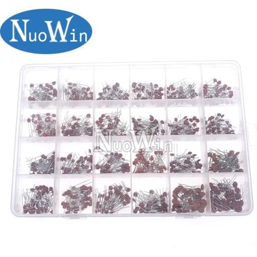 960pcs 24value*40pcs=960pcs 50V Ceramic Capacitor Assorted kit Assortment Set + Box