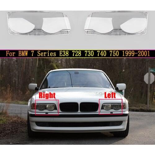 Car Front Headlamps Transparent Lampshades Lamp Shell Headlights Cover For BMW 7 Series E38 728 730 740 750 1999 2000 2001