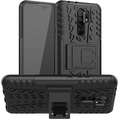 For Xiaomi Poco M2 Case Luxury TPU+PC Cover Stand Armor Shockproof Case For Xiaomi Poco M2 M 2 PocoM2 Full Phone Cases