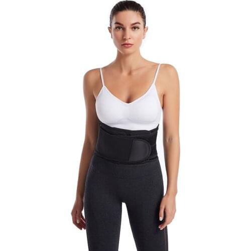 Black Latex Women Waist Trainer Corset Sweat Belt Women Weight Loss Cincher Body Shaper Trimmer Workout Fitness Burning Girdle