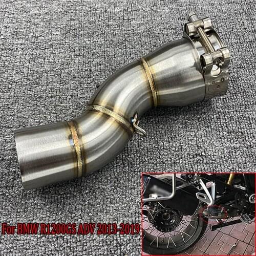 For BMW R1200GS Adventure R1200GSA 2013 2014 2015 2016 2017 2018 2019 Exhaust Middle Link Pipe Tube Slip-on R1200 R 1200 GS ADV