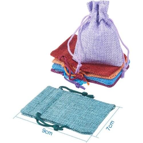 New Burlap Jute Gift Bags For Plain Vintage Wedding Xmas Party Favor Candy Gift Package Wrap Bags LX7093