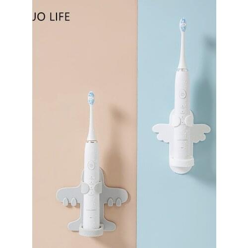 JO LIFE Space Saving Toothbrush Storage Rack Wall Mounted Electric Toothbrush Holder Bathroom Accessories