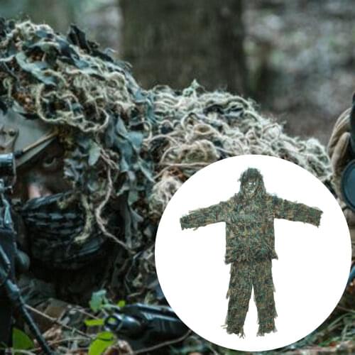 155-185CM Ghillie Suit Hunter Camouflage Clothing Hunting Man New 3D Maple Leaf Bionic Yowie Sniper Birdwatch Airsoft Outfit