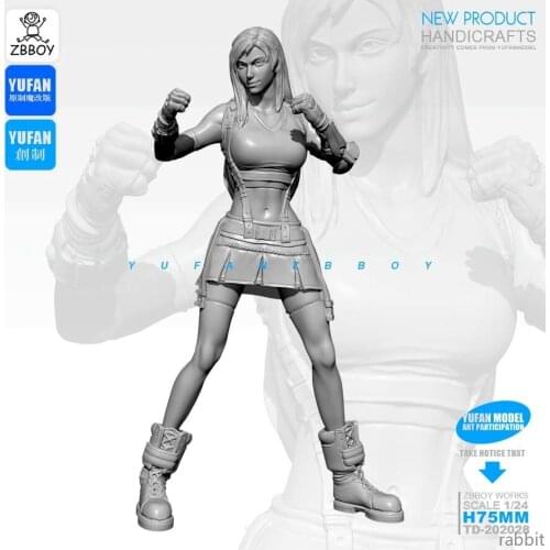 1/24 Resin Kits girls fighting Wang resin model self-assembled TD-202028
