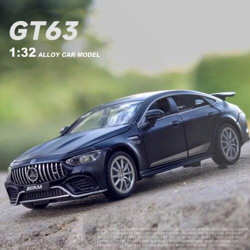 Diecast 1:32 Alloy Model Car Miniature Mercedes Benz GT3 AMG Metal Vehicle Supercar Boys Birthday Gift Children Christmas Toy