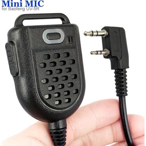 Mini PTT Handheld Microphone Speaker MIC for Baofeng UV5r UV-5R BF-888S GT-3TP Kenwood TK-3107 HYT Walkie Talkie Two Way Radio