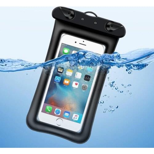 Inflatable Airbag Transparent Floating PVC Touch Screen Mobile Phone Waterproof Bag Fit Phones under 6 Inches
