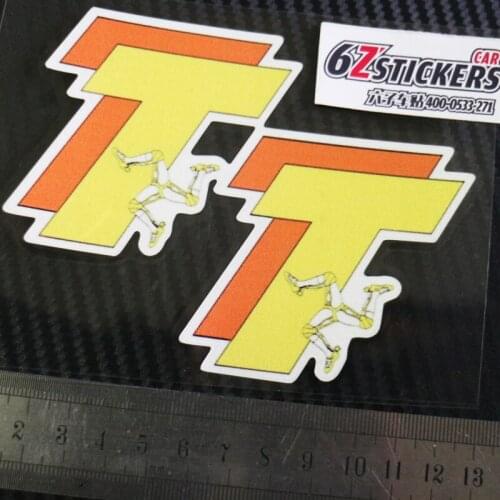 Sixsub ISLE OF MAN TT Laminated Stickers x2 moto cars Reflective stickers decals waterproof sunscreen