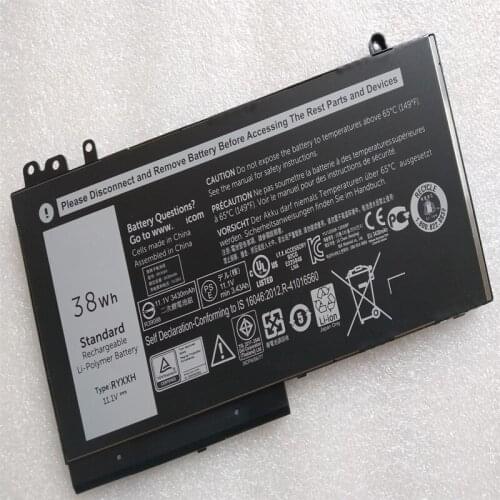 New RYXXH for DELL Latitude 12 5000 E5450 E5550 E5250 5TFCY 09P4D2 YD8XC 0YD8XC VVXTW 0VVXTW Genuine Laptopb Battery 11.1V 38Wh