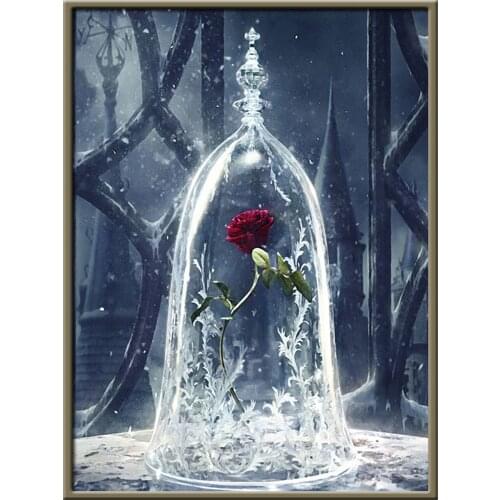 Landscape Flower DIY 11CT Cross Stitch Embroidery Kits Craft Needlework Set Printed Canvas Cotton Thread Home Sale