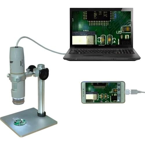 5MP USB OTG Stand Polarizing Digital Microscope 1-500X Hardware Crystalline Glass Translucent Object Detection