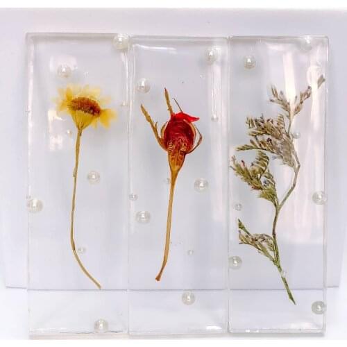 Resin Plastic Flat Back Rectangle Shape Spacer Pendant Earring Accessories Jewelry Component Diy Handmade Material 4pcs