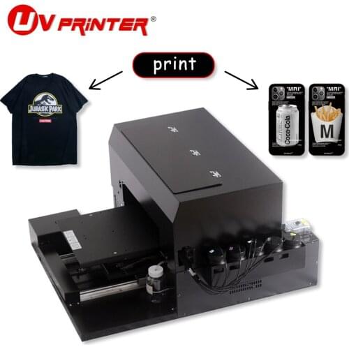 Portable printer small home multi-function flatbed and cylindrical printing 6 colors inkjet type for leather/plastic/glass