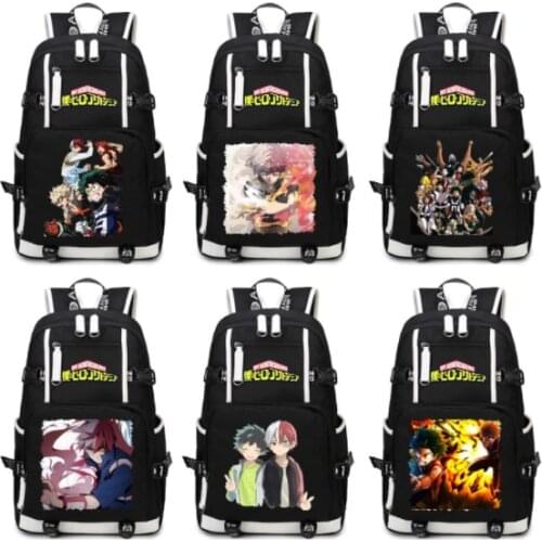 Boku no Hero Academia Backpack Anime My Hero Academia Midoriya Izuku Cosplay Nylon School Bag Travel Bags