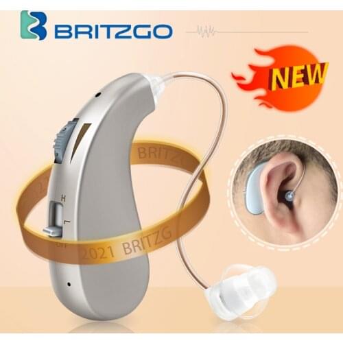 Britzgo USB Charging Deaf Hearing Aid,Mini Digital Wireless Stealth Sound Amplifier, Suitable For The Elderly With Hearing Loss