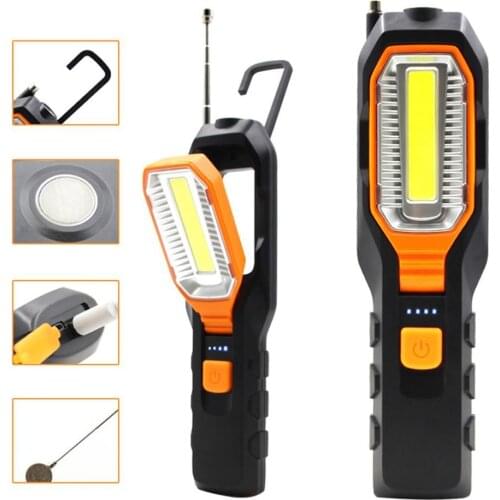 LED Rechargeable Work Light COB Inspection Light Portable Flashlight Torch Rotatable Work Lamp 4 Modes For Reparing work Light