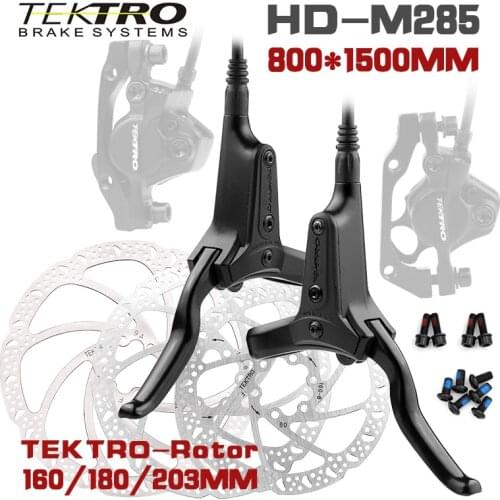 M285 TEKTRO MTB Bicycle Hydraulic Disc Brake 800/900/1500/1650mm Brakes 160/180/203mm Rotor Mountain Bike Front/Rear Brake