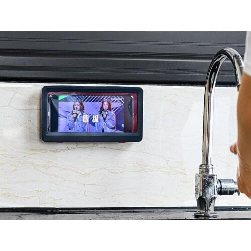 Waterproof Phone Case Universal Water Proof Bag Mobile Phone Pouch Wall Mounted Phone Case Holder Bathroom Toilet Phone Storage