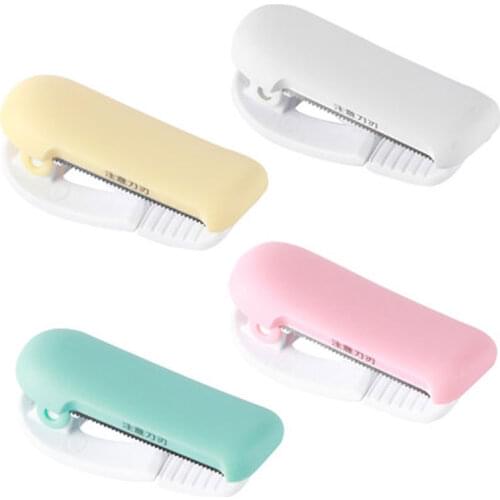 Yiwi 1pcs Macaron Cartoon Tape Cutter Clip Lovely Crafts Stationery Office Supplies