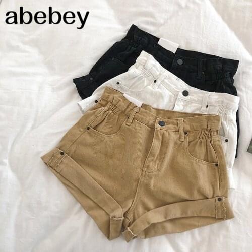 New Slim Trendy Summer Ladies Crimping Jean Shorts Female Pockets Women Casual Mini Short Pants Student High Waist Denim Shorts