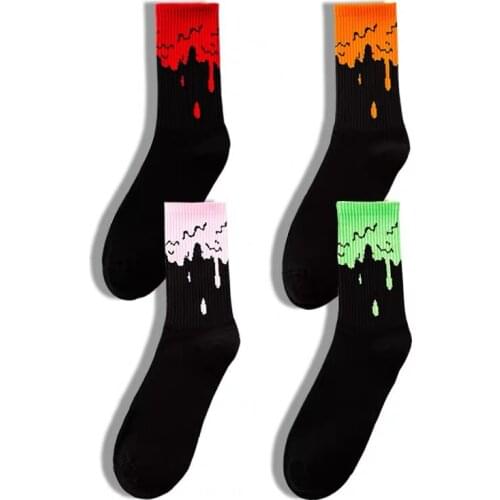 Women Men Unisex Socks Fashion Hip Hop Hit Crew Socks Red Flame Blaze Power Torch Hot Warmth Street Skateboard Cool Cotton Socks