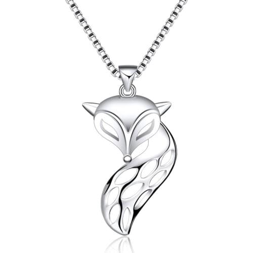 Korean Fashion Fox Pendant Necklace For Women Charming Silver Color Clavicle Chain Accessories Elegant Cute Girl Party Jewelry