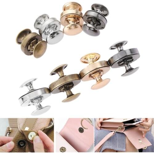 10 Sets 14/18mm ewing Buttons Magnetic Snaps Double Rivet Clasps Buttons Fasteners Buckles for Bag Purse Clothes Sewing