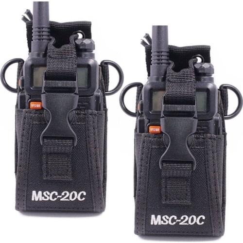 2Pcs MSC-20C Multi-Function Two Way Radio Holder Holster Carry Case For Yaesu Icom Motorola TYT baofeng UV-5R/5RE UV-82 BF-888S