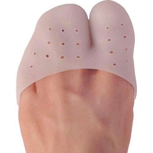 2 Pieces Soft Toe Protectors Pads ballet Toe Sleeves split finger Gel Toe insole Toe Guards Toe Covers for Women Men