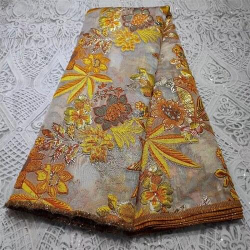 African Jacquard Fabric Lace Nigerian French Tulle Lace High Quality Brocade Lace Fabric for Wedding Party Dress