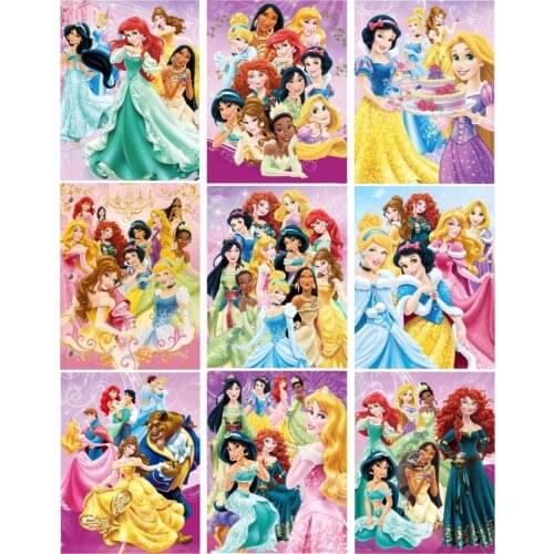 Diamond Painting Cross Stitch Kits Disney Snow Cartoon Princess Crystal Needlework Full Square Diamond Embroidery Home Decor