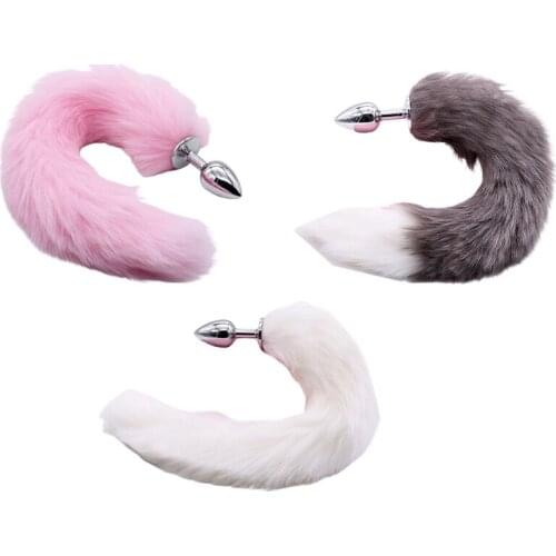 Butt Insert Plug Stopper Tail Sexual Adult Toy Game Cosplay Exercise Training