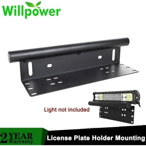 Car License Plate Holder Front Bumper Mouting Bracket For SUV Jeep Wrangler Off Road LED Work Light Bar DRL Mount Bracket