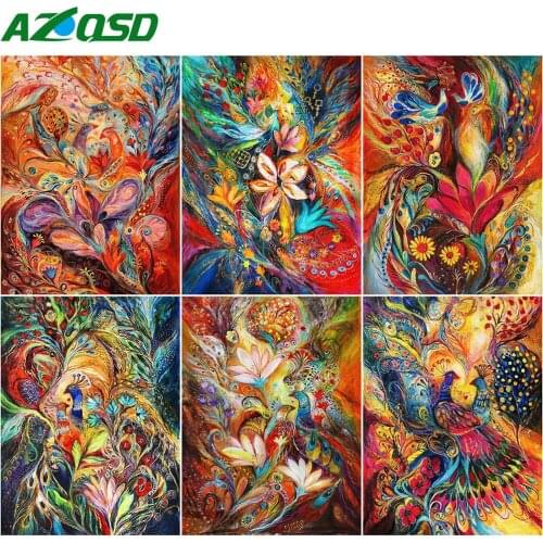 AZQSD 5D Diamond Painting Peacock Full Drill Square Handmade Gift Diamond Embroidery Animals Mosaic Home Decoration Needlework