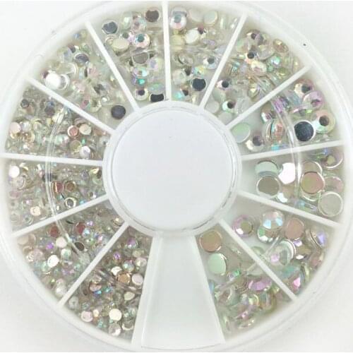 600pcs Mixed Haft Round Pearl Beads For Needlework FlatBack Scrapbook Decoration Craft Cabochon DIY Embellishments Accessories