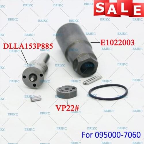 ERIKC 095000-7060 Injector Overhaul Repair Kits Nozzle DLLA153P885, Valve Plate, Pin, Sealing Ring For Ford Transit 2.4 TDCi